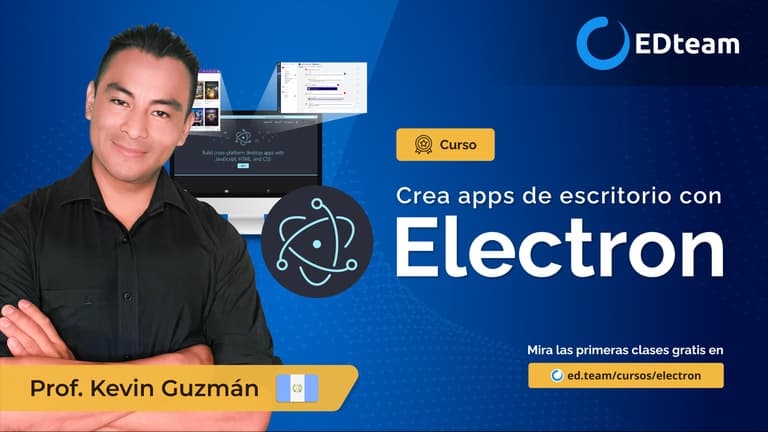 Poster de Crea aplicaciones de escritorio con Electron.js 
