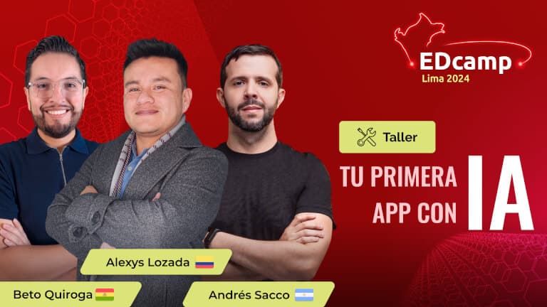Poster de EDcamp 2024: Tu primera app con IA