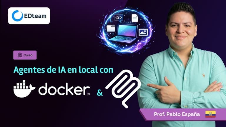 Poster de Agentes de IA en local con Docker y MCP
